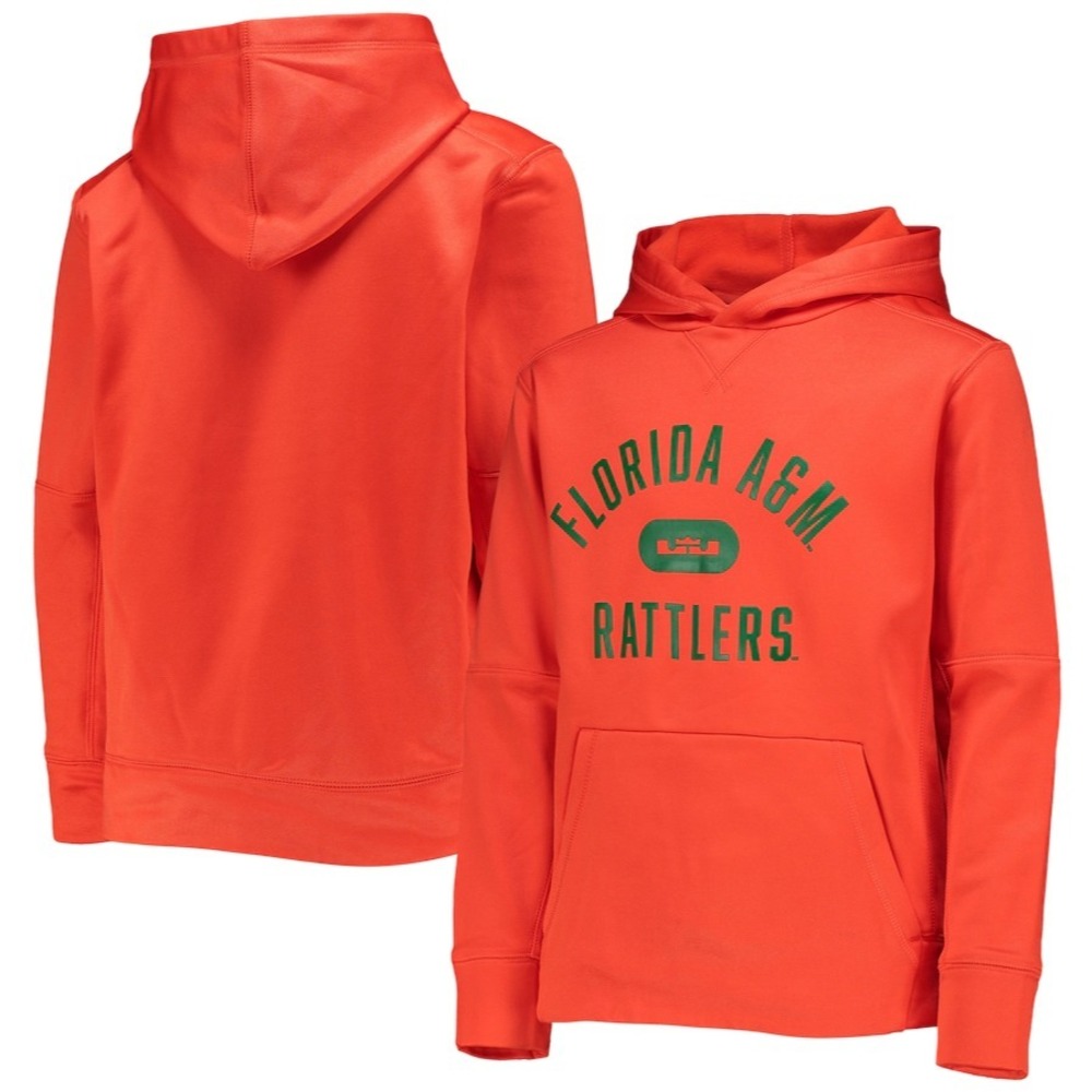 Nike X Lebron James Youth Size L - Florida A&M Rattlers Orange Basketball